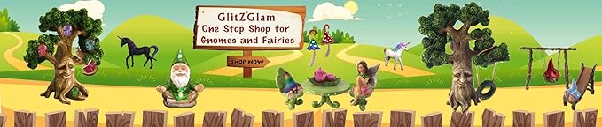 GlitZGlam Miniature Wishing Well with Movable Handle and Water Bucket for Garden Gnomes and Fairies -a Fairy Garden Accessory