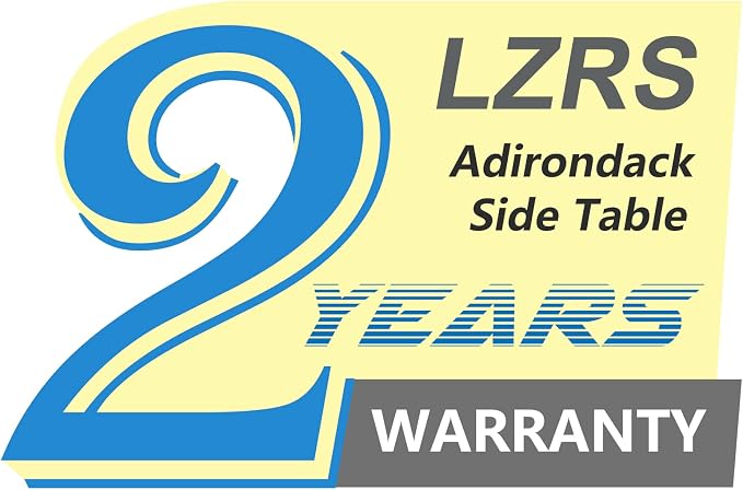 LZRS Round Adirondack Patio Side Table End Table, Outdoor Side Tables for Patio, Backyard,Pool, Indoor Companion, Easy Maintenance & Weather Resistant(Oak)