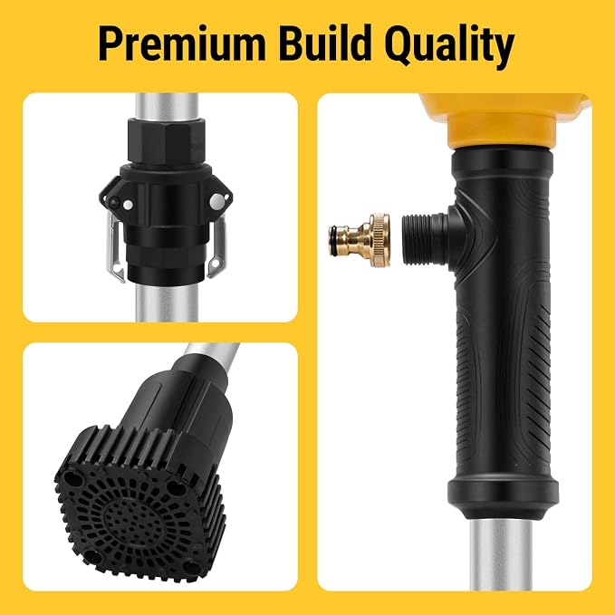 Brushless Stick Water Transfer Pump Compatible with Dewalt 20V Battery(Tool Only), 720GPH Cordless Water Pump Submersible Sump Pump Utility Pump for Pool Garden Pond
