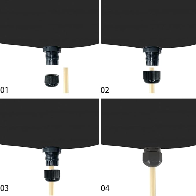 Ceiling Roof Leak Drip Diverter Tarp Heavy Duty Rain Diverter Kit for Roof with Drainage Black 5' x 5'