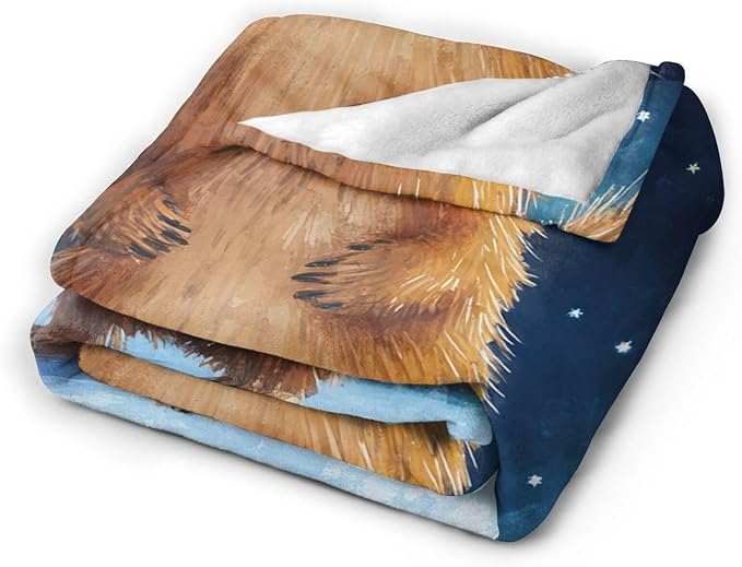 Groundhog Throw Blanket Cozy Plush Groundhog Gifts Blankets Flannel Fleece Lightweight Fuzzy Animal Blanket for Girls Women 80"X60"