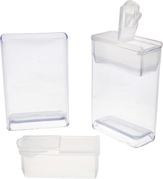 The Beadsmith Clear Plastic Boxes - Rectangle with a Flip Top Cap - 7/16” x 1” x 1-1/2” - Use for Beads, Bath Salts, Wedding & Party Favors, Home or Office Storage - Bag of 100
