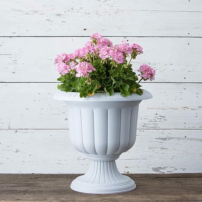 Novelty Classic Urn Garden Pot/Planter, Plastic ( Pack of 2) (Stone, 19")2