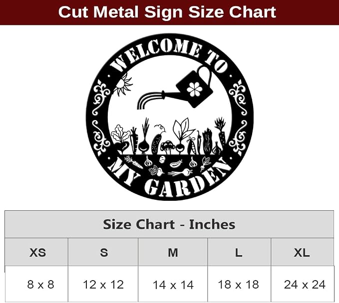 MeMate Garden Signs, Metal Garden Sign Outdoor Decor, Welcome To My Garden Metal Signs, Garden Plaques for Women Mom Grandma Nana, Rustic Decorations for Potting Shed, She Shed
