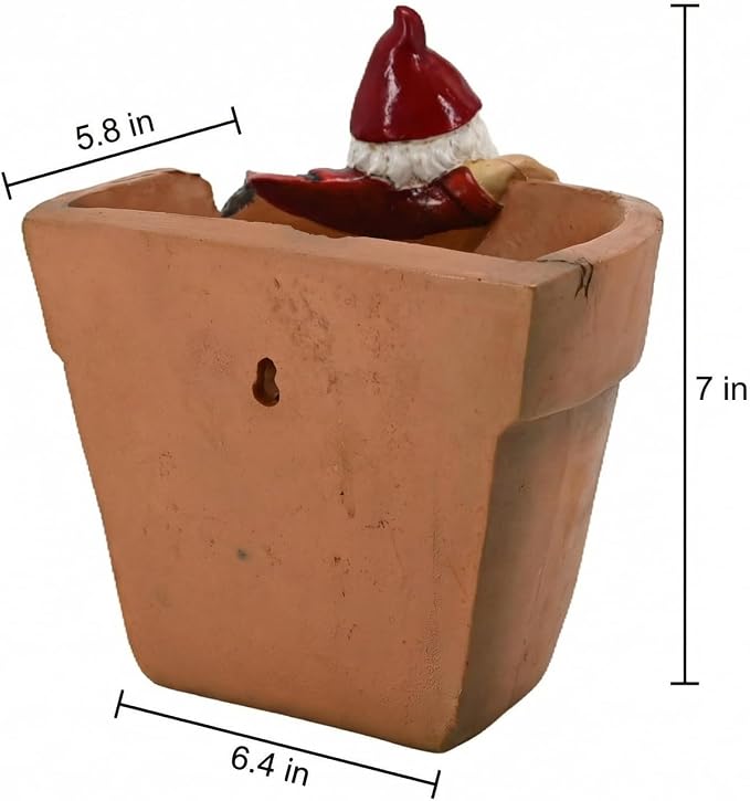 Hanging Planters for Plants with Drainage Decorative Resin Wall Mount Planter Funny Terracotta Plant Pot Rustic for Home Office Decor Cute Indoor Outdoor Pots Balcony Patio Porch