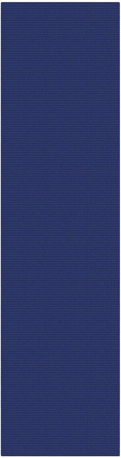 KOZYFLY Cotton Runners Rugs for Hallway 2.5'x10', Washable Runner Rug, Woven Non Slip Kitchen Runner, Braided Entryway Rug, Floor Carpet for Entry, Aisle, Hall, Royal Blue/Navy