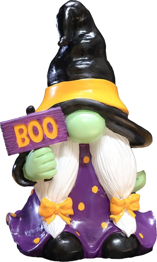 Spoontiques - Decorative Garden Statue - Colorful Home Décor for Indoor or Outdoor Use - Patio Decoration - Garden Accessory - Witch Gnome