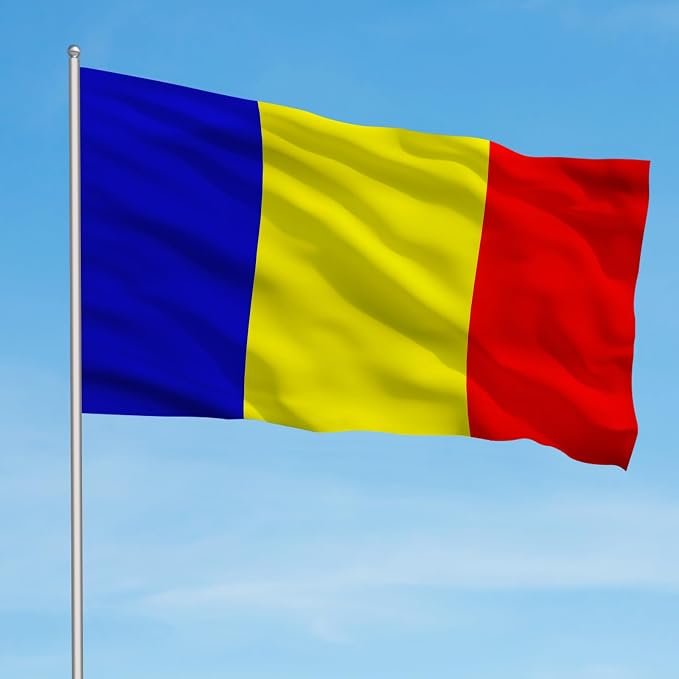 AhfuLife Romania Flag 3x5 Ft, Large Romania National Flags foe Outside - Double Side with Brass Eyelets for Olympic Party Decorations, Bar Garden Street Decoration Indoor Outdoor