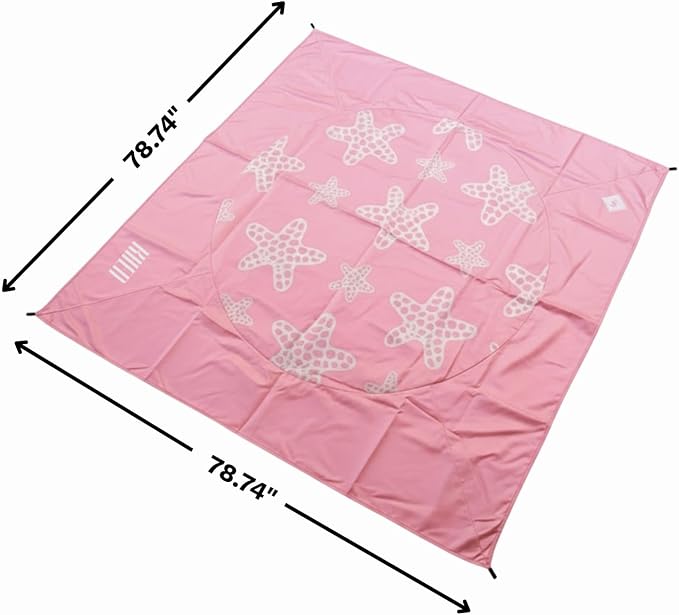 2-in-1 Kids Beach & Pool Play Mat, Portable Paddling or Picnic Blanket | Soft, Waterproof, Large 6.5 ft Surface, Folds to Carry Bag, Perfect for Beach Days, Parks, Picnics & Outdoor Backyard Play