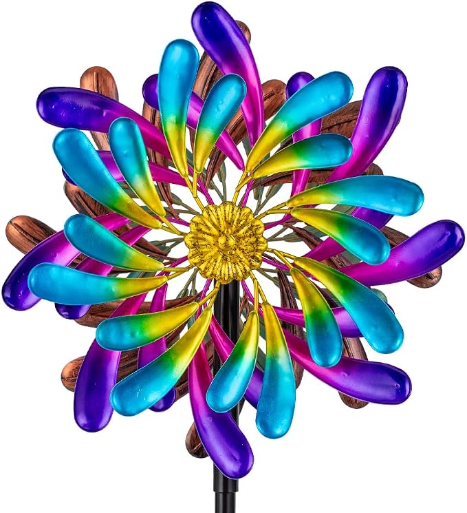 Stargarden Kinetic Wind Spinners Outdoor, 13.2 x 66 Inches Wind Spinner | Metal Windmill for Yard and Garden Decor