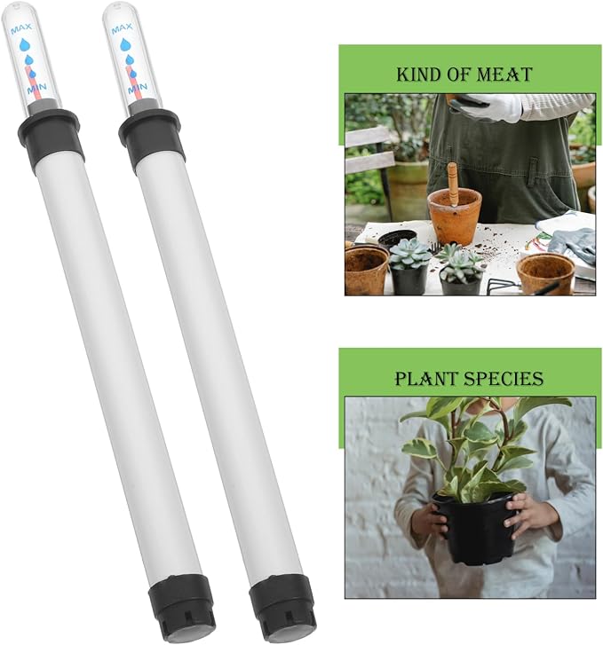 DOITOOL 4 Pcs Water Level Indicator for Plants, 9" Flower Pot Soil Moisture Water Shortage Reminder Gauge Display Indicator for Indoor Outdoor Plants, Home Garden Use