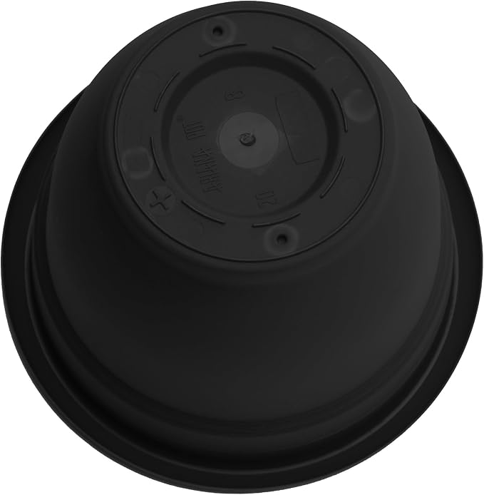 Bloem Ariana 16" Self-Watering Plastic Planter - Rolled Rim Indoor/Outdoor Garden Pot, Black, 2-Pack