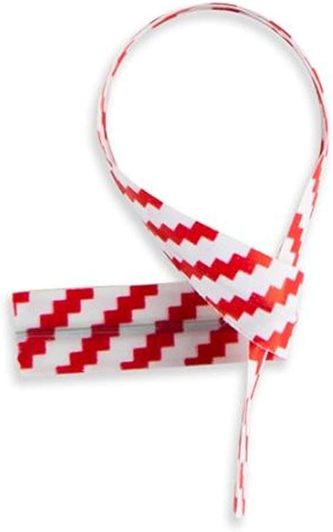 Weststone 2000pcs Plastic/Paper Coated Red Stripe 7" x 1/4"(6mm) Twist Ties - Won't Rip or Pull Off