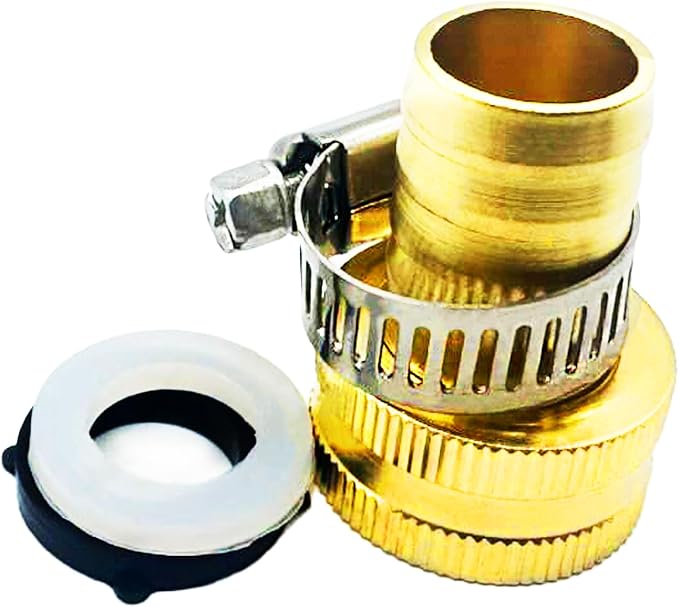 Garden Hose Adapter 3/4" Drip Irrigation Tubing to Faucet - Reusable Connector Fittings for Most Rain Bird, Orbit, Dig, Toro 3/4 Tubing x 3/4" GHT Garden Hose Repair kit(10Sets)