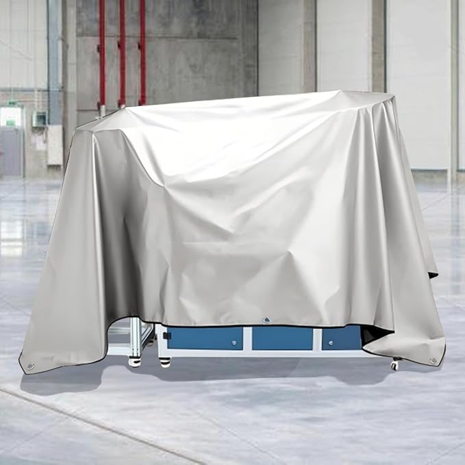 Jumbo Machine Cover - Breathable, Rust Preventing, Water & Dust Proof, Tear Resistant Silver (Silver+Black, 112.20*72.83)