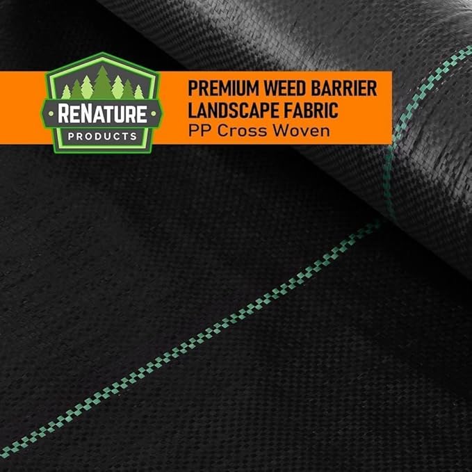 LAVEVE 5FT x 300FT Weed Barrier Landscape Fabric, 3.2oz Premium Heavy Duty Garden Cloth, Ground Cover for Gardening, Farming