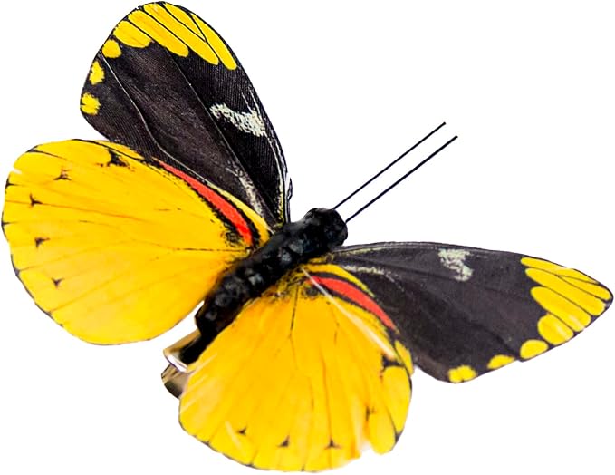 YCHTEWY-Feather Fake Butterfly for Craft Decoration Set of 12 with Clip Wedding Home Flower Pot Christmas Party Spring Home Decor Floral……