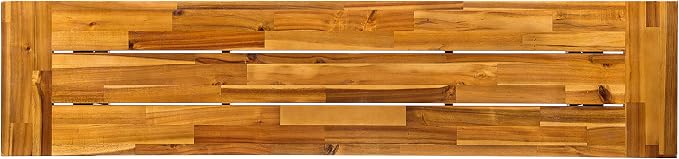 Christopher Knight Home Catriona Outdoor Dining Benches - Acacia Wood - Teak/Rustic Metal (Set of 2)