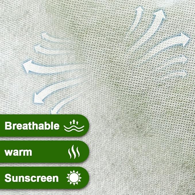 Floating Row Cover for Garden Plants 6.5 Γ 16.4 FT, 1.2oz Frost Protection Blanket for Cold Nights, Breathable Plant Cover for Spring Frost, Seedlings, Vegetables & Raised Beds
