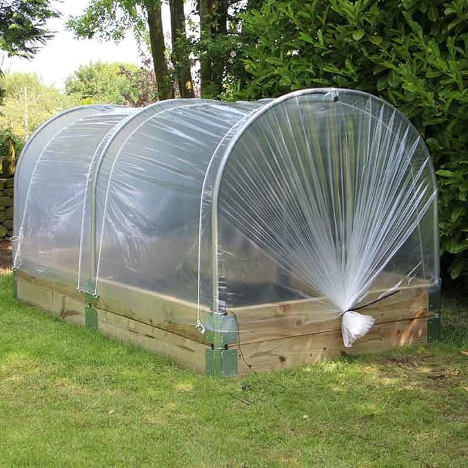 6.5x10 Ft Clear Plastic Floating Row Cover Freeze Protection, 2.4 Mil Polyethylene Plant Cover for Farm, Vegetable, Garden Beds, Greenhouse Plastic Sheeting for Frost Rain Snow Wind Against