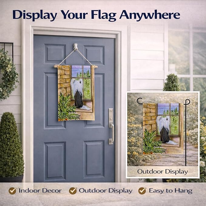 Caroline's Treasures SS8121GF Chinese Crested Garden Flag Mailbox Flag Decorative Yard Flag Banner Outside Patio Artwork Yard Flower Beds, Garden Size, Multicolor