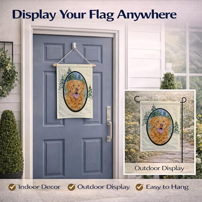 Caroline's Treasures SS8038GF Nova Scotia Duck Toller Garden Flag Mailbox Flag Decorative Yard Flag Banner Outside Patio Artwork Yard Flower Beds, Garden Size, Multicolor