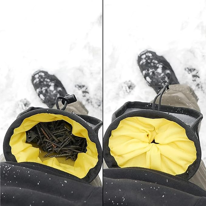 Joey Pouch PRO | Clip-On Tool Belt Bag for Tools, Screws, and Nails - Great for an Electrician, HVAC Tech, Plumber, Carpenter, Contractor, Handy Man, and Any Tradesperson - Metal Clip