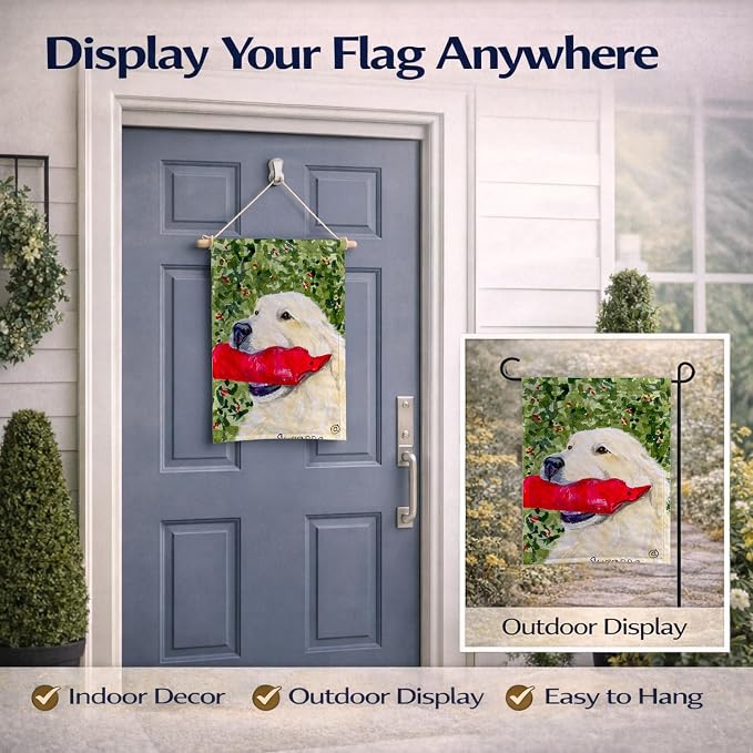 Caroline's Treasures SS8813GF Golden Retriever Garden Flag Mailbox Flag Decorative Yard Flag Banner Outside Patio Artwork Yard Flower Beds, Garden Size, Multicolor