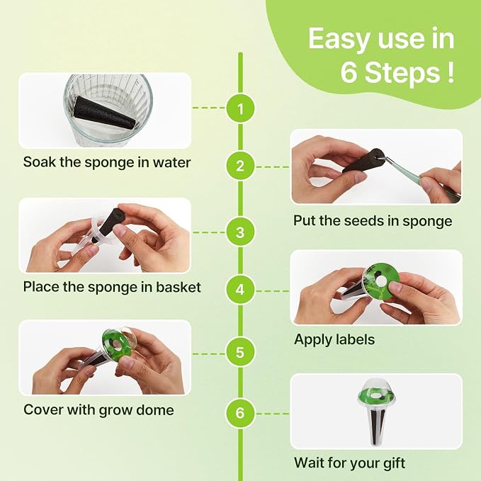 SUNCOZE Hydroponics Growing System Kit 12 Pods & 160pcs Hydroponic Pods Supplies