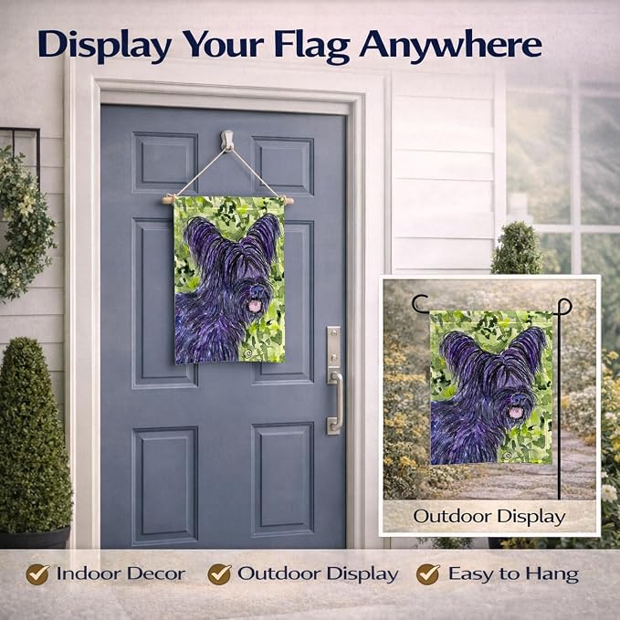 Caroline's Treasures SS8718GF Skye Terrier Garden Flag Mailbox Flag Decorative Yard Flag Banner Outside Patio Artwork Yard Flower Beds, Garden Size, Multicolor