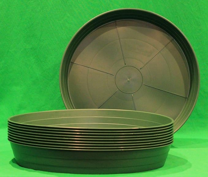 Hydrofarm HGS14P Green Premium Saucer 14", Pack of 10