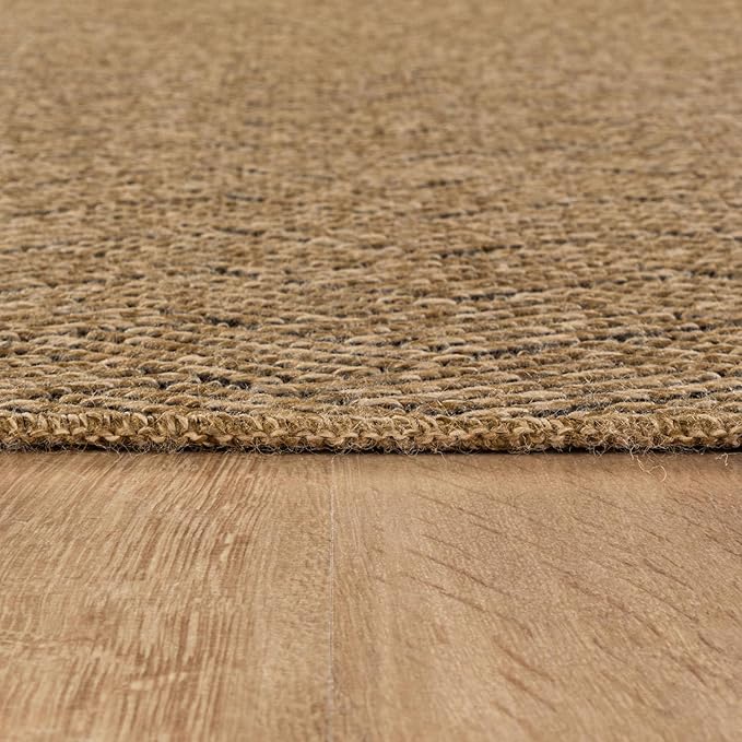 Luul Home Easy Jute Rugs 2x3 Herringbone Natural Color Living Room Indoor Outdoor Door Mat for Patio and Kitchen Rug High Traffic Washable Easy to Clean Solid Boho Woven Design Carpet (2 x 3)