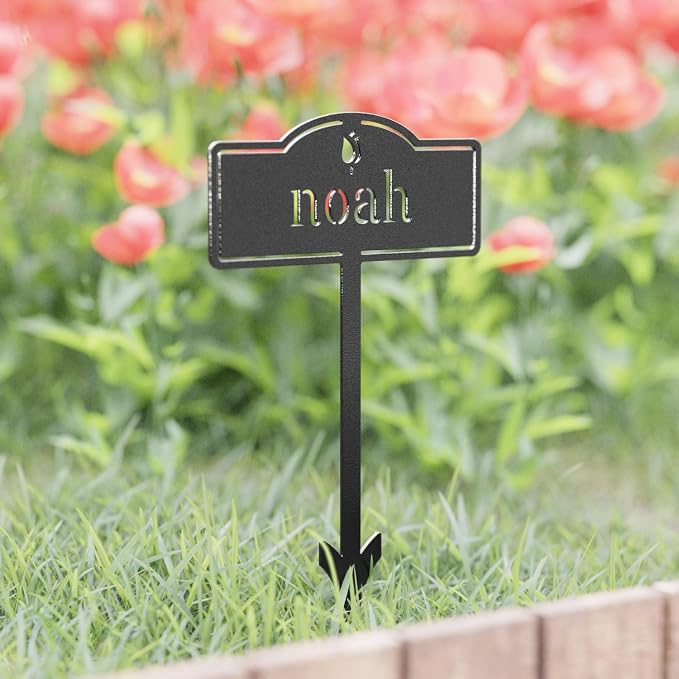 Herb Garden Markers Plant Labels - Customized Metal Labels Plant Markers Garden Signs for Vegetables, Tags Plant Name Stakes (1 PC)