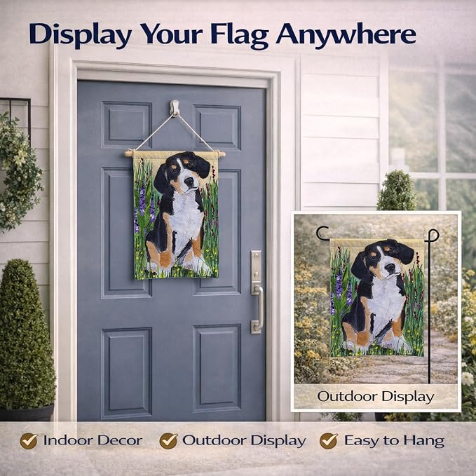 Caroline's Treasures SS8216GF Entlebucher Mountain Dog Garden Flag Mailbox Flag Decorative Yard Flag Banner Outside Patio Artwork Yard Flower Beds, Garden Size, Multicolor