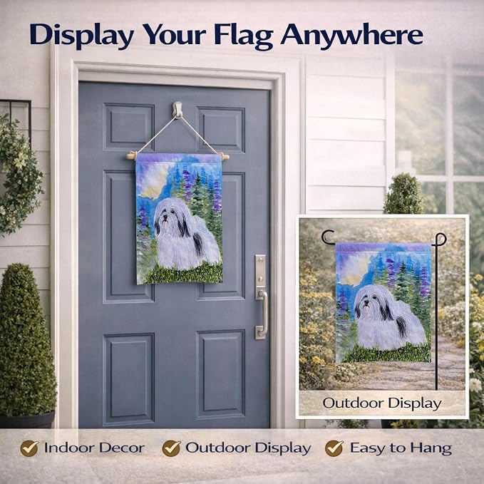 Caroline's Treasures SS1034GF Havanese Garden Flag Mailbox Flag Decorative Yard Flag Banner Outside Patio Artwork Yard Flower Beds, Garden Size, Multicolor