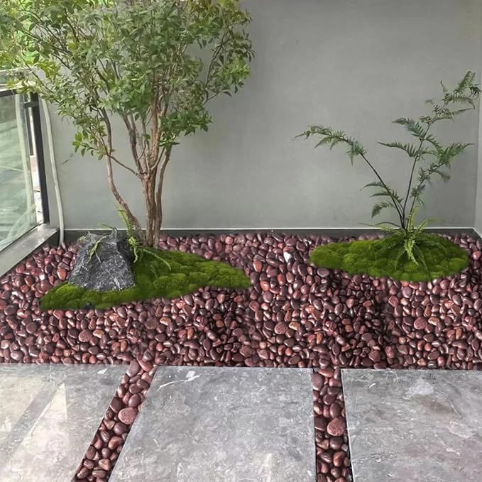 FANTIAN 40 lbs Red River Rocks for Landscaping, 1-2 Inch Polished Pebbles for Indoor Plants, Decorative Rocks Stones for Vases, Aquariums, Fountains, Pathways, Backyard and Garden