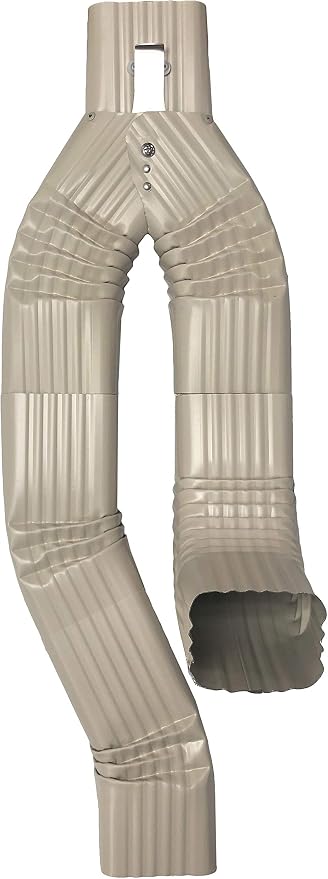 Aluminum 2x3 Inline Downspout Diverter for Rain Barrels | Made in The U.S.A. | Includes Screws & Instructions | Easy DIY for 2x3 Downspouts (Wicker)