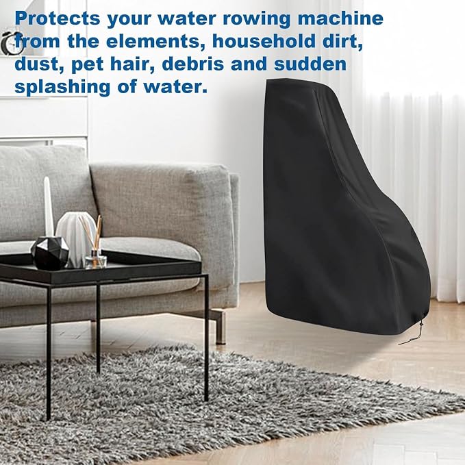 Rowing Machine Cover, Rower Outdoor Cover for Concept 2 Rowing Machine Waterproof Row Machine Cover for Hydrow Rowing Machine, Dustproof Fitness Equipment Protective Cover