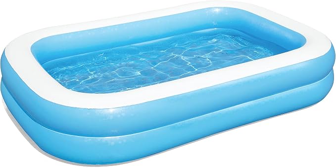 Bestway H2OGO! Blue Rectangular 8'6" Inflatable Family Pool | Perfect for Kids, Ages 6+