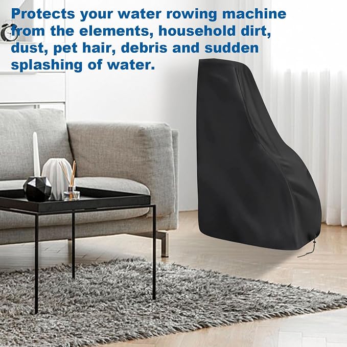 Rowing Machine Cover, Rower Outdoor Cover for Concept 2 Rowing Machine Waterproof Row Machine Cover for Hydrow Rowing Machine, Dustproof Fitness Equipment Protective Cover