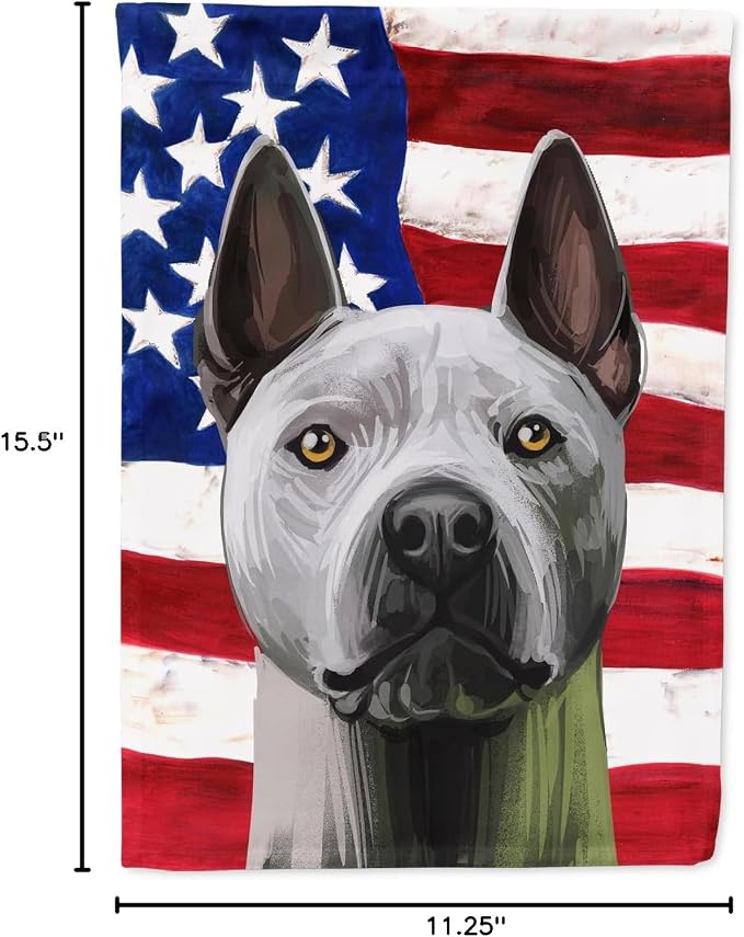 Caroline's Treasures CK6738GF Thai Ridgeback American Flag Garden Flag Mailbox Flag Decorative Yard Flag Banner Outside Patio Artwork Yard Flower Beds, Garden Size, Multicolor
