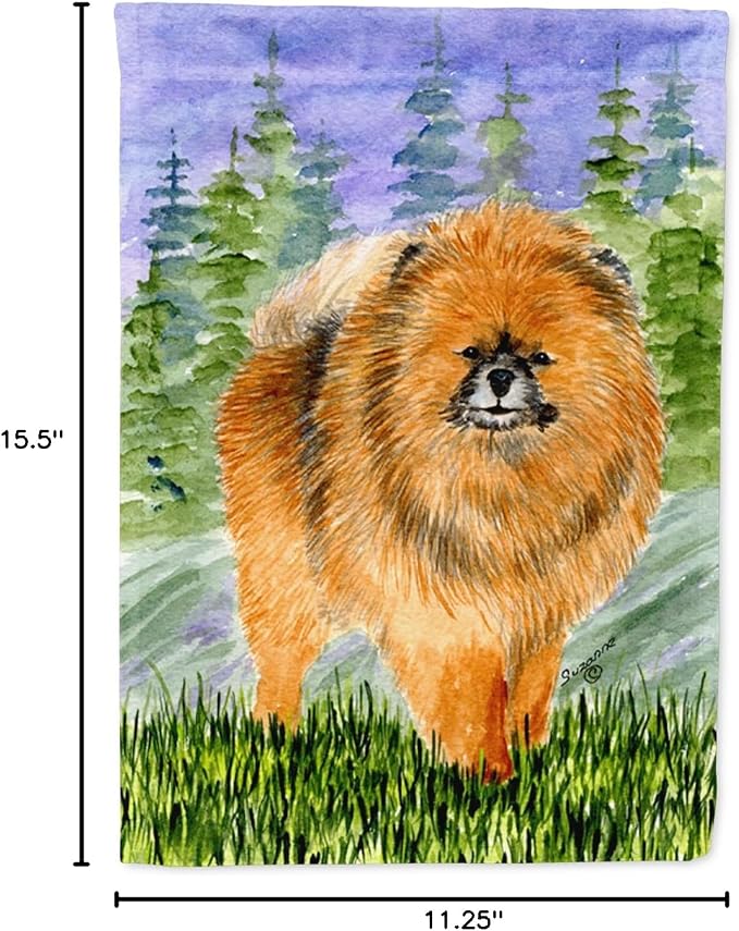 Caroline's Treasures SS8459GF Pomeranian Garden Flag Mailbox Flag Decorative Yard Flag Banner Outside Patio Artwork Yard Flower Beds, Garden Size, Multicolor