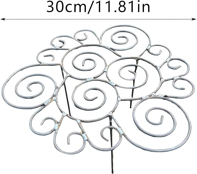 2026 New Peony Cages and Supports, Metal Plant Support Ring for Garden, Indoor Pots, Flower Hoop for Upright Growth and Protection (1, L(17.3" x 17.3"))