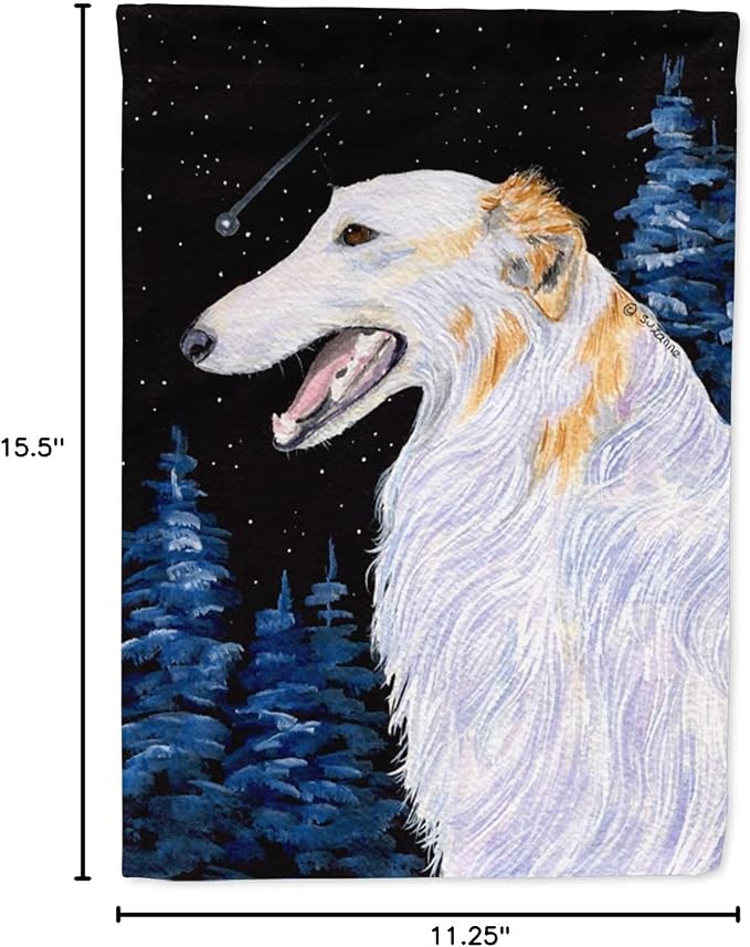 Caroline's Treasures SS8626GF Borzoi Garden Flag Mailbox Flag Decorative Yard Flag Banner Outside Patio Artwork Yard Flower Beds, Garden Size, Multicolor