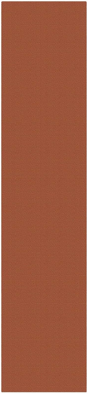 KOZYFLY Orange 3x12 Runners Rugs for Hallway, Long Washable Runner Rug, Woven Non Slip Kitchen Runner, Braided Entryway Rug, Floor Carpet for Entry, Aisle, Hall, Burnt Orange/Tan
