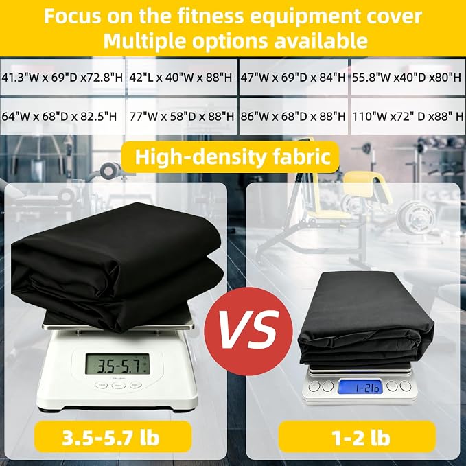 Gym Rack Cover with Waterproof Zipper for Squat Rack 47"-110"W | Waterproof Dustproof Heavy Duty Oxford Fabric,Gym Equipment Storage Cover for Workout Machine Outdoor Use