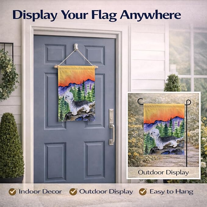 Caroline's Treasures SS8222GF Dandie Dinmont Terrier Garden Flag Mailbox Flag Decorative Yard Flag Banner Outside Patio Artwork Yard Flower Beds, Garden Size, Multicolor