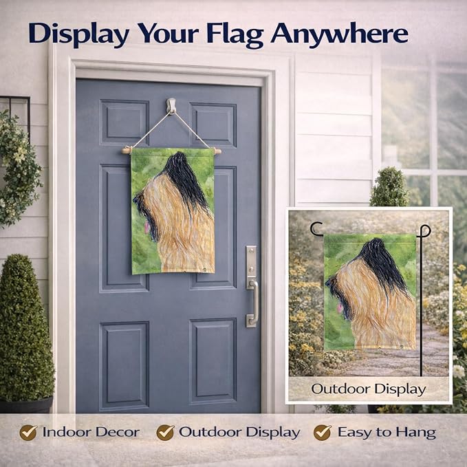 Caroline's Treasures SS8783GF Briard Garden Flag Mailbox Flag Decorative Yard Flag Banner Outside Patio Artwork Yard Flower Beds, Garden Size, Multicolor