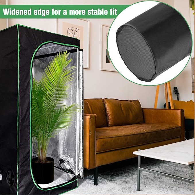 Biggun 2 Pcs Grow Tents Vent Cover, Easy to Install | 4" Dustproof Duct Filter Vent Covers with Elastic Band and Fixed Buckle, for Plant Grow Tent Accessories