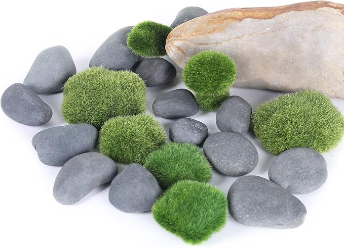 20LB Stones Pebbles River Rocks, 100% Natural Hand-Picked Premium Decorative Pebbles, Ideal for Garden Landscaping, Home Decor, Aquariums, Painting, Crafting and Gifts (Black, 20 Pounds)